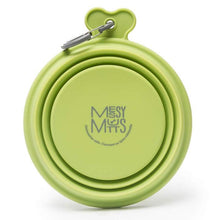 Load image into Gallery viewer, Messy Mutts Collapsible Silicone Bowl Green - Small