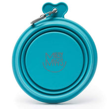 Load image into Gallery viewer, Messy Mutts Collapsible Silicone Bowl Blue - Large