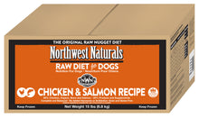 Load image into Gallery viewer, Northwest Naturals Frozen Raw Nuggets - Chicken &amp; Salmon - 15lb Bulk Box *Special Order Only*