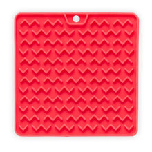 Load image into Gallery viewer, Messy Cats Silicone Reversible Interactive Feeding and Licking Mat, 5.5" x 5.5" - Watermelon