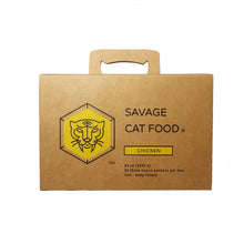 Load image into Gallery viewer, Savage Cat Food Frozen Raw - Chicken 84oz Box - 3oz Individual Portions - 28 count