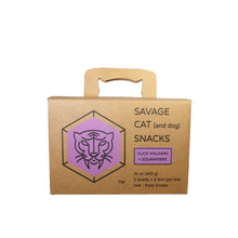 Load image into Gallery viewer, Savage Cat &amp; Dog Snacks - Frozen Walkers &amp; Squawkers Duck Head &amp; Feet - 4pk box 6oz (170g)