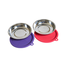 Load image into Gallery viewer, Messy Cats Silicone Saucer-Shaped Air-Tight Lid 1.75 Cup 2-pack