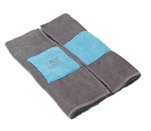 Load image into Gallery viewer, Messy Mutts Dog Drying Mat &amp; Towel with Hand Pockets - Grey Small (31.5" x 19.25")