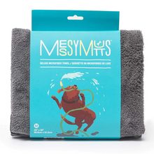Load image into Gallery viewer, Messy Mutts Dog Ultra Soft Dog Towel with Hand Pockets - Grey Medium (32" x 20")