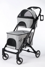 Load image into Gallery viewer, Petique Deluxe Double Decker Pet Stroller - Gray