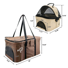 Load image into Gallery viewer, Petique Deluxe Double Decker Pet Stroller - Gray