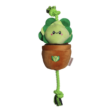 Load image into Gallery viewer, Territory Plush Treat &amp; Tug Dog Toy with Rope - Lettuce 15"