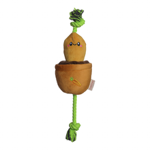 Load image into Gallery viewer, Territory Plush Treat &amp; Tug Dog Toy with Rope - Carrot 15"