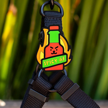 Load image into Gallery viewer, Jiby Dog Crew Silicone Dog Badge Charm - Spicy AF