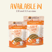 Load image into Gallery viewer, Weruva Wet Cat Food Patés Slide &amp; Serve Love Connection Chicken &amp; Salmon Dinner