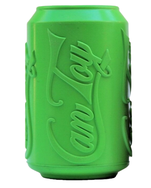 SodaPup Retro Soda Can Toy Durable Rubber Chew Toy and Treat Dispenser Green - Large