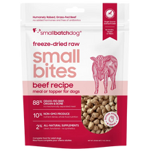 Load image into Gallery viewer, SmallBatch Freeze-Dried Small Bites Dog Food - Beef 7oz Bag