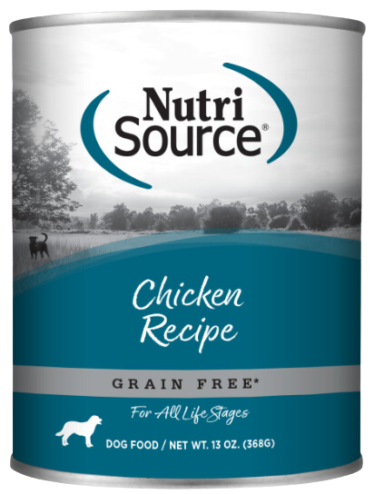 NutriSource Wet Dog Food Grain-Free Chicken Formula 13oz Can Single