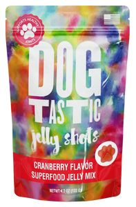 True Dogs LLC Dogtastic Jelly Shots Gelatin Mix for Dogs - Cranberry Flavor