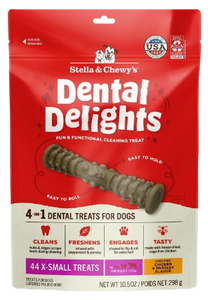Stella & Chewy's Dental Delights Dog Treats - XS (5-15 lbs) - 44ct / 10.5oz bag
