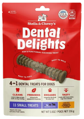 Stella & Chewy's Dental Delights Dog Treats - Small (16-25 lbs) - 11ct / 5.5oz bag
