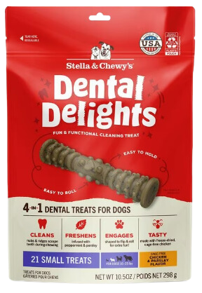 Stella & Chewy's Dental Delights Dog Treats - Small (16-25 lbs) - 21ct / 10.5oz bag