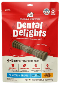 Stella & Chewy's Dental Delights Dog Treats - Medium (26-50 lbs) - 27ct / 23.2oz bag