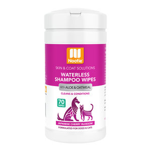 Nootie Waterless Shampoo Wipes for Dogs & Cats - Japanese Cherry Blossom 70ct