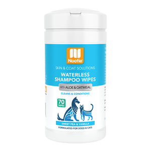 Nootie Waterless Shampoo Wipes for Dogs & Cats - Sweet Pea & Vanilla 70ct