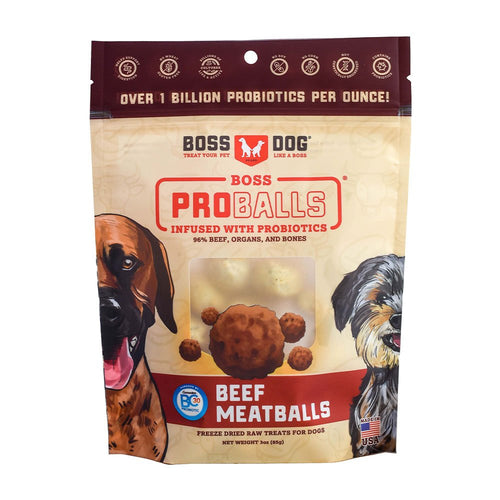 Boss Dog® Proballs® Freeze-Dried Raw Beef Meatballs Dog Treat 3oz Bag