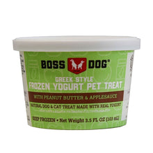 Load image into Gallery viewer, Boss Dog® Greek Style Frozen Yogurt Pet Treat - Peanut Butter &amp; Applesauce 3.5oz Single Cup