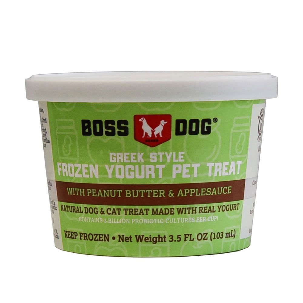 Boss Dog® Greek Style Frozen Yogurt Pet Treat - Peanut Butter & Applesauce 3.5oz Single Cup