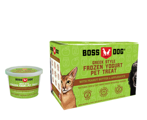 Boss Dog® Greek Style Frozen Yogurt Pet Treat - Peanut Butter & Applesauce 3.5oz Cups 4-Pack