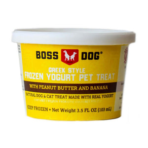 Boss Dog® Greek Style Frozen Yogurt Pet Treat - Peanut Butter & Banana 3.5oz Single Cup
