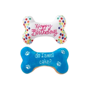 Fringe Birthday Bone Dog Toy