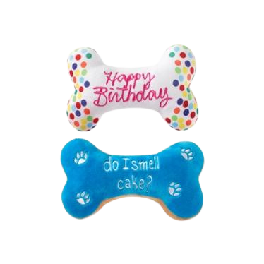 Fringe Birthday Bone Dog Toy