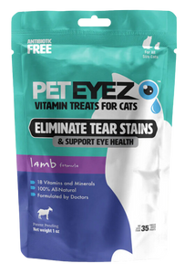 Pet Eyez Vitamin Treats for Cats Freeze Dried Lamb 1oz Bag