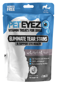 Pet Eyez Vitamin Treats for Dogs Freeze Dried Whitefish 1oz Bag