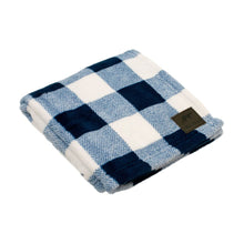 Load image into Gallery viewer, Tall Tails Dog Blanket - Navy Hunter's Plaid - 30" x 40"