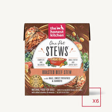 Load image into Gallery viewer, The Honest Kitchen Wet Dog Food One Pot Stews Roasted Beef with Kale, Sweet Potatoes &amp; Carrots 10.5oz Tetra Pack Single