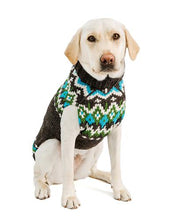 Load image into Gallery viewer, Chilly Dog Charcoal Fairisle Wool Sweater