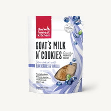 Load image into Gallery viewer, The Honest Kitchen Biscuit Dog Treats Goat's Milk N' Cookies Blueberries &amp; Vanilla 8oz Bag
