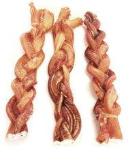 Load image into Gallery viewer, Tuesday's Natural Dog Company Individual Bully Stick - Odor Free - Jumbo Braided - 12"
