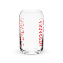 Load image into Gallery viewer, Nebraska Dog Mom can-shaped glassware