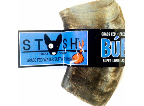 Stash Treats Individual Buba Chew Natural Water Buffalo Horn - Jumbo 3-5oz