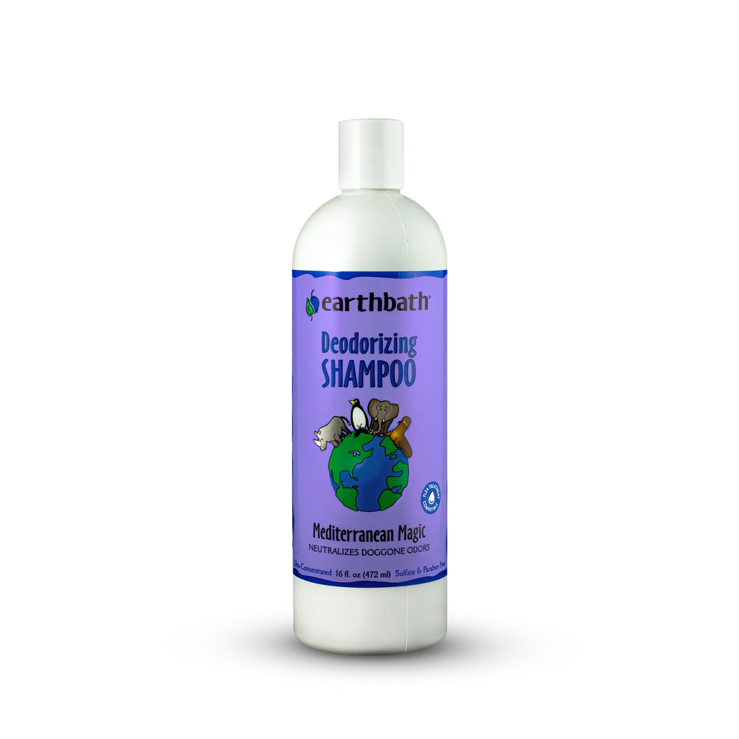 Earthbath Dog Shampoo - Deodorizing Mediterranean Magic - 16oz Bottle