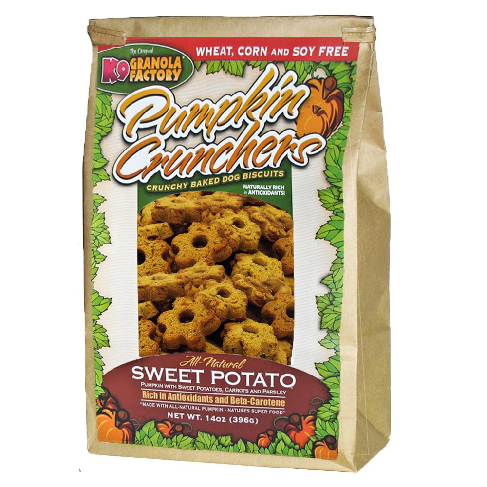 K9 Granola Factory Pumpkin Crunchers - Sweet Potato w/Carrot & Parsley 14oz Bag