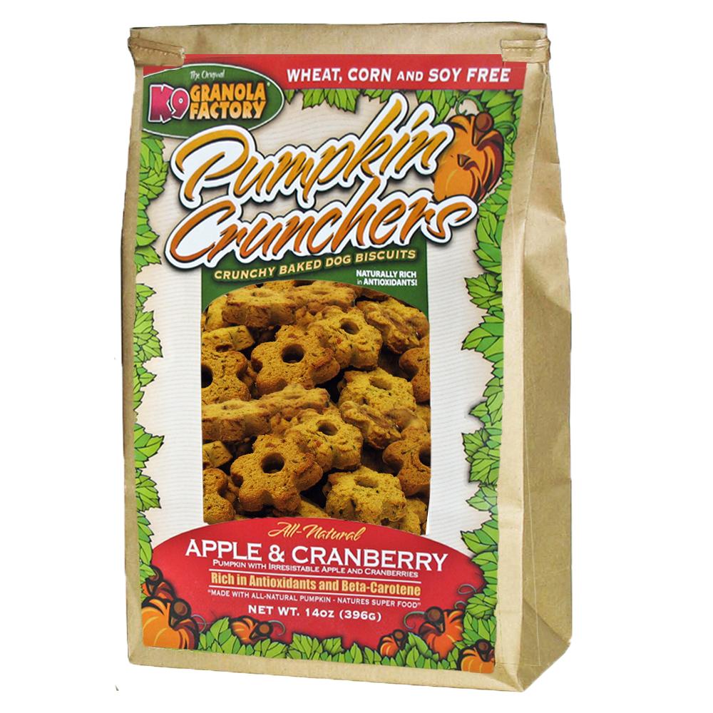 K9 Granola Factory Pumpkin Crunchers - Apple & Cranberry 14oz Bag