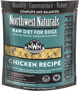 Northwest Naturals Freeze-Dried Dog Food - Chicken Recipe - 12oz Bag