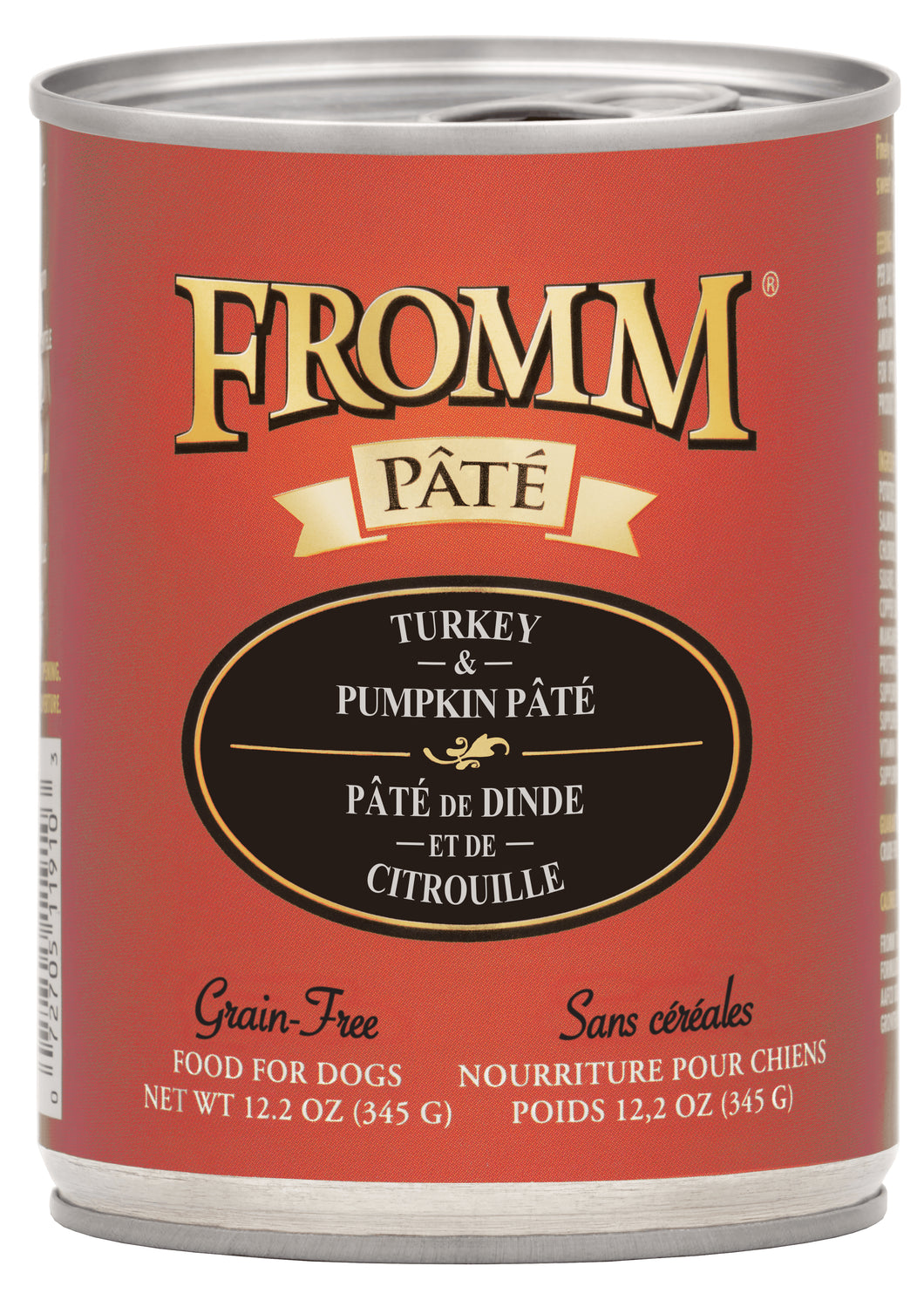 Fromm Wet Dog Food Patés - Turkey & Pumpkin 12.2oz Can Single