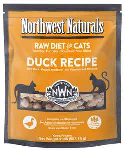 Northwest Naturals Frozen Raw Cat Food - Duck Recipe - 2lb Bag