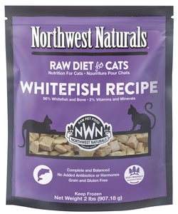 Northwest Naturals Frozen Raw Cat Food - Whitefish Recipe - 2lb Bag