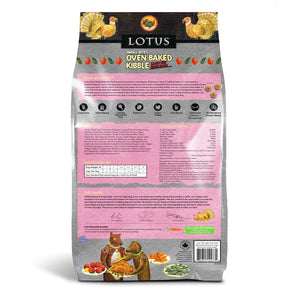 Lotus Dry Dog Food Oven-Baked Grain-Free Turkey Recipe - Small Bites