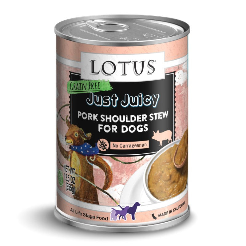 Lotus Wet Dog Food Just Juicy Stews - Pork Shoulder